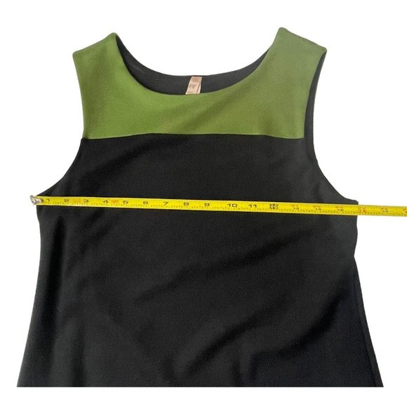B44 Dressed Bailey Carlo Colorblock Ponte Shift Dress Black Green Blue White Sm - Picture 9 of 16